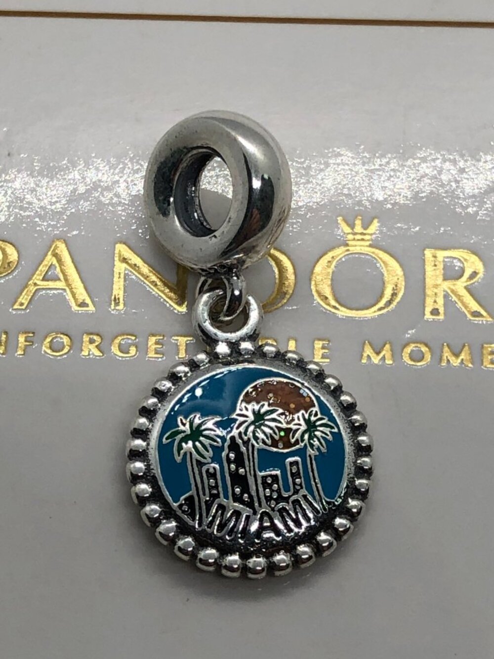 ✨🔥Pandora Miami Beach Dangle Charm S925 Silver Pendant